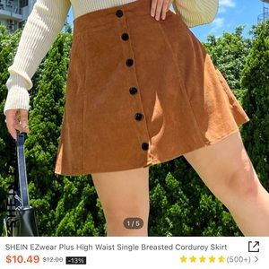SHEIN Corduroy Skirt